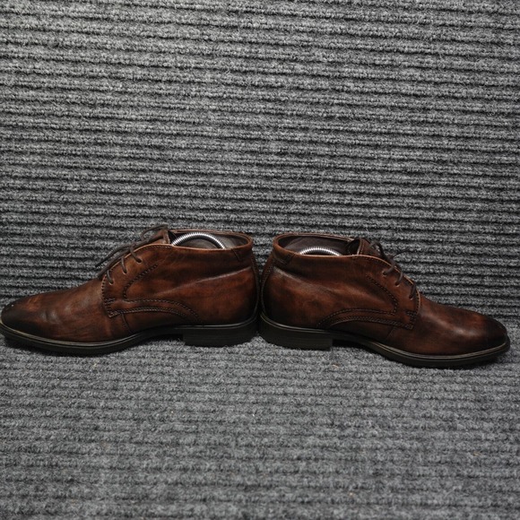 Ecco Shoes Mens 7 Brown Melbourne Leather Chukka Boots Lace Up Casual Dress main image 5